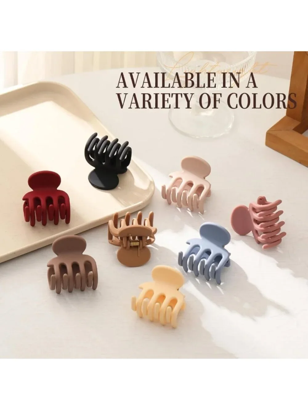 12Pcs Small Silicone Hair Clips for Women | Flexible Claw Clips for Short Hair